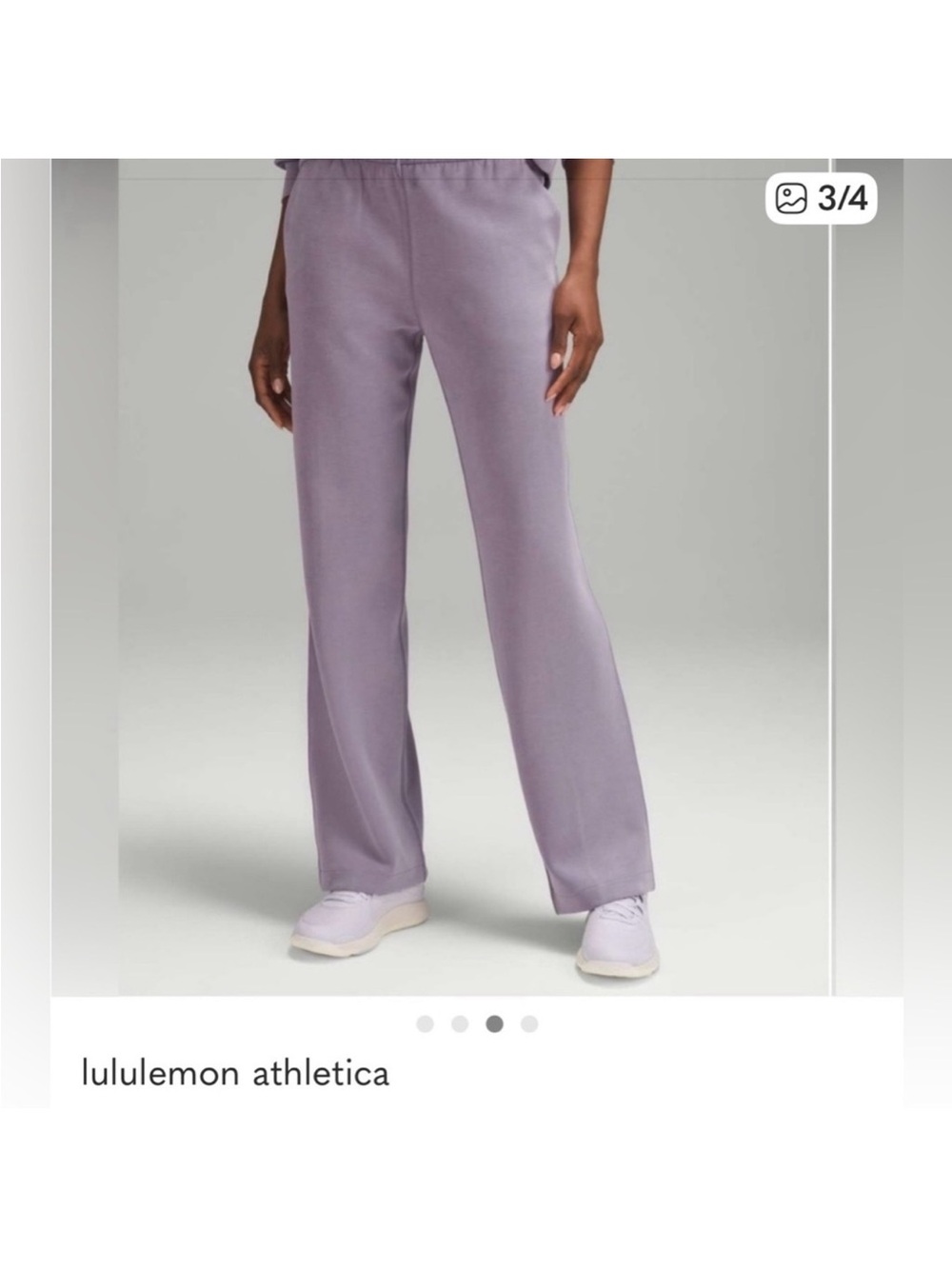 lululemon athletica softstreme Lavender Wide-Leg Track Pants Sz 12 - Picture 7 of 7